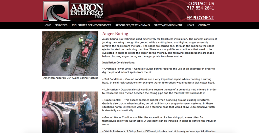 Aaron Enterprises Website 1