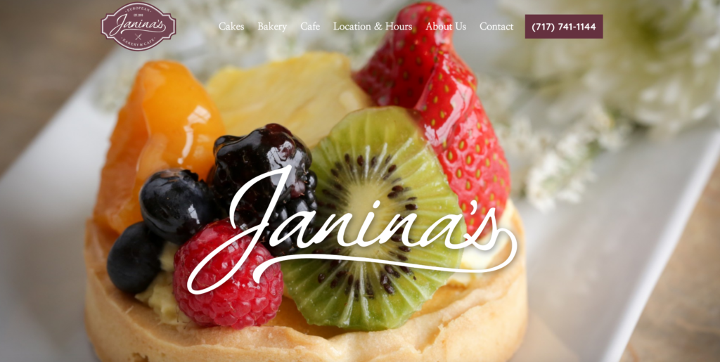 Janina's Fine Desserts Website