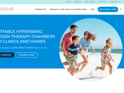 OxyLife Hyperbarics Website Home Page